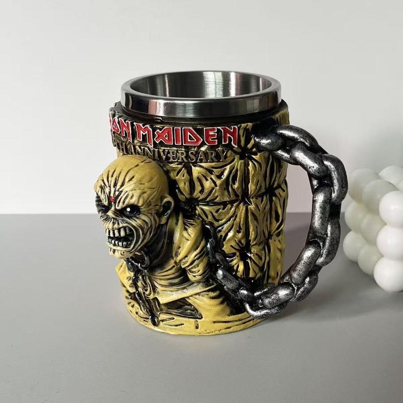 Iron Maiden Band Peripheral Model Cup Iron Maiden Band 50th Anniversary 3D Mug Peripheral Gift Model Ornaments