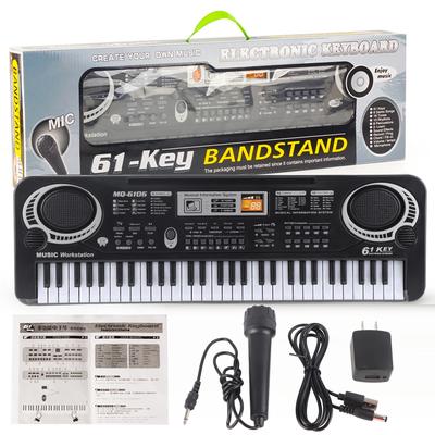 61 Keys Keyboard Piano 16 Tones 10 Rhythm 6 Demo Songs Multifunctional Electronic Digital Piano for