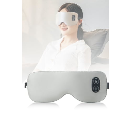Beemyi USB Rechargeable and Cordless Hot Eye Mask [6A Silk + 3 Temperature Levels + 7 Vibration Levels] Type-C Rechargeable Cordless Eye Warmer for Sl