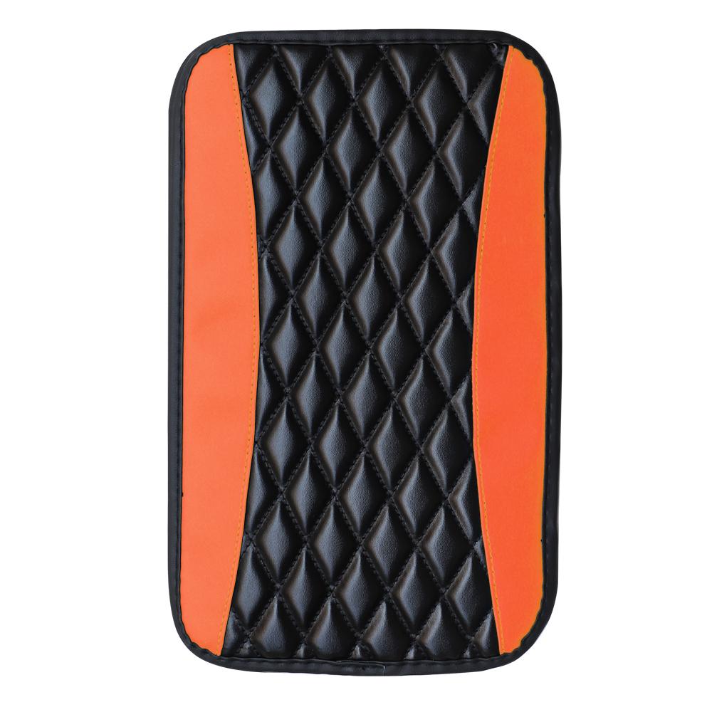 Car armrest cushion center control cushion Car interior accessories PU leather embroidered three-dimensional lattice cushion