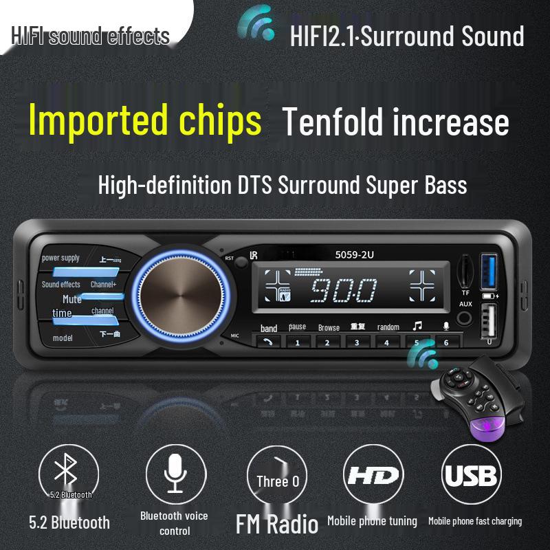 Universal Bluetooth Car Audio System with Smart Voice Control
