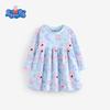 Peppa Pig Girls' Long Sleeve Cartoon Dress - Autumn Collection