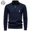 Polo Ralph Lauren 2026 Autumn and Winter Stand Collar Cotton High-quality Unisex Sweater Casual Half Zipper Solid Color Pullover