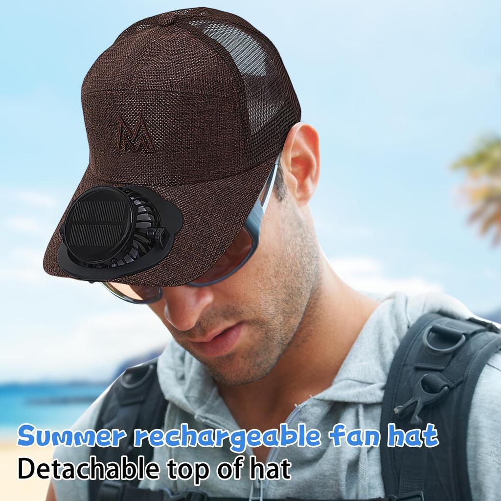 Solar Charging Fan Hat Sunshade Sun Breathable Cap Outdoor Leisure Construction Work