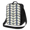 Orla Kiely Sac à Lunch Portable Motif Feuilles Colorées Réutilisable Isotherme Fourre-tout Bento avec Sangle Réglable pour Travail Pique-nique Voyage