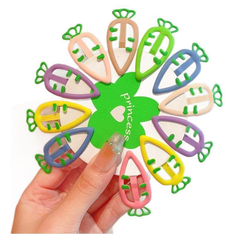 Hair Clips for Girls,Cute Children Hair Accessories with Elastic Anti Slip Metal Hair Clips Snap Barrettes for Kids Teens 1
