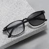 Unisex New Fashion Square Frame Photochromic Presbyopia Sunglasses 2 In 1 Gradient Color Lenses UV Reading Glasses To +4.0