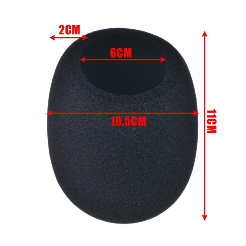 1 Stück Schwarzer Mikrofon-Schaumstoffbezug Filter Windschutz Schwammabdeckung Ersatz