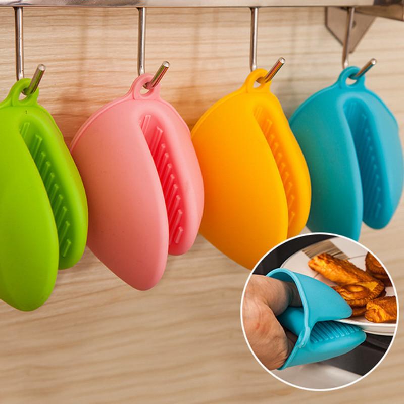 2Pcs Oven Mitts Silicone Heat Resistant Pinch Mitts Anti Scalding Non Slip Gloves Clips Pot Holder Cooking Baking Oven Mitts