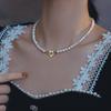 Elegantes Rosenblüten-Design Natürliche Süßwasserperle 14K Gold Filled Damenketten Halskette Für Frauen Valentinstag