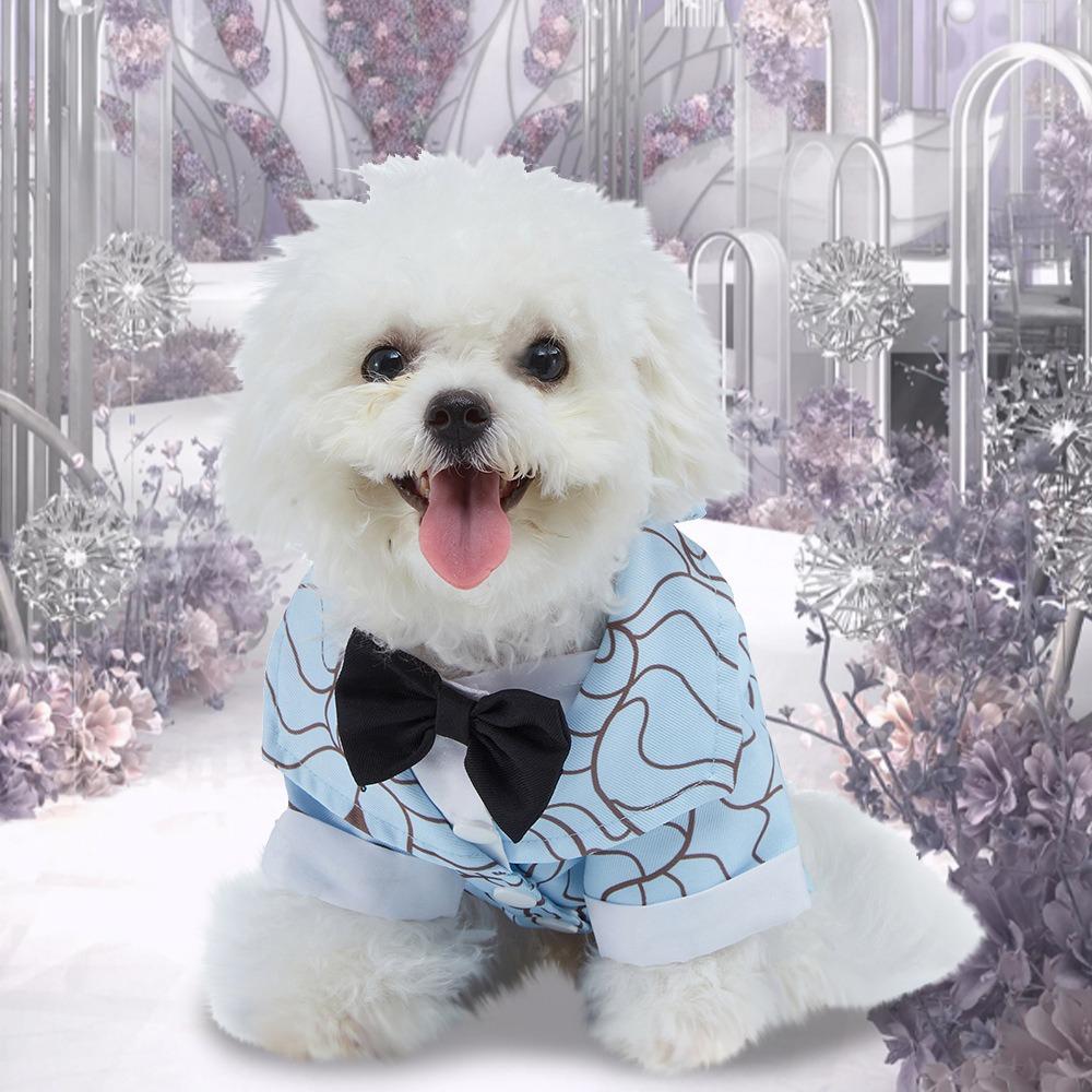 New Pet Dress Wedding Party Autumn Dog Dress Polyester Tie Suit Dress Puppy Dress