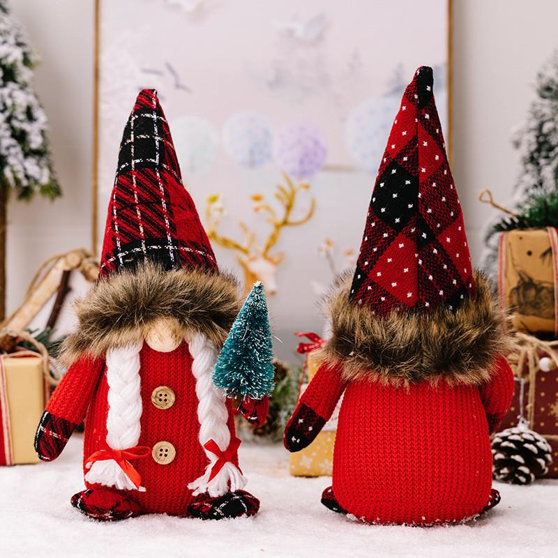 Adorable Red Christmas Gnome Doll Figurine Perfect For Holiday Festivities And Home Decor