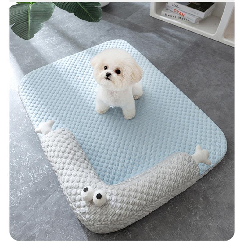 Summer Pet Cooling Mat ,dog Pad With Pillow, Soft Breathable Washable Summer Pet Pads For Cats & Small Dogs