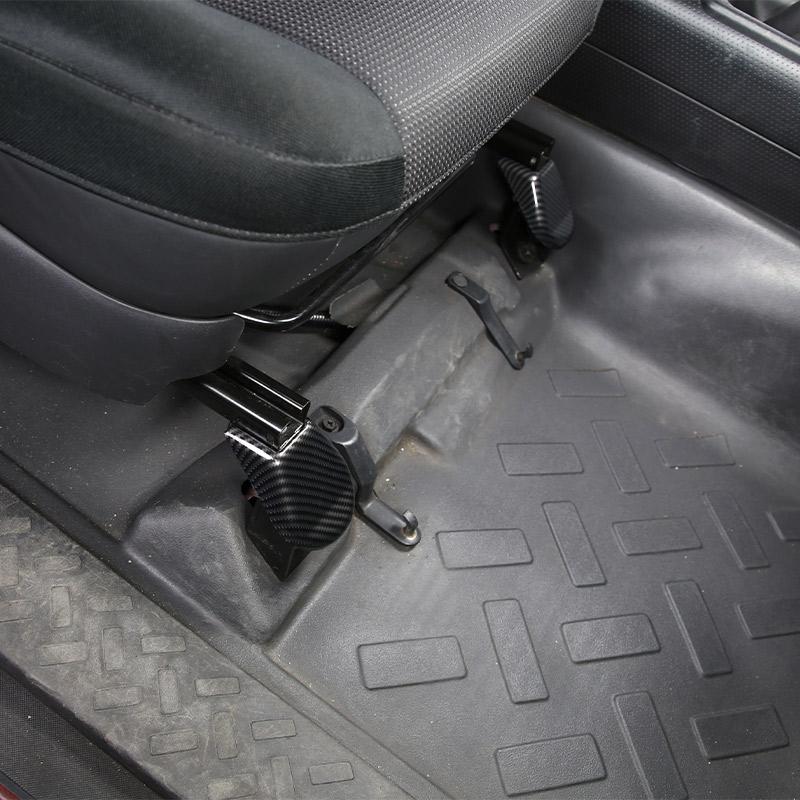 ABS carbon fiber/Black Car Front Seat Base Cover Protection Trim Stickers For Toyota FJ Cruiser 07-21 Car Accessorie