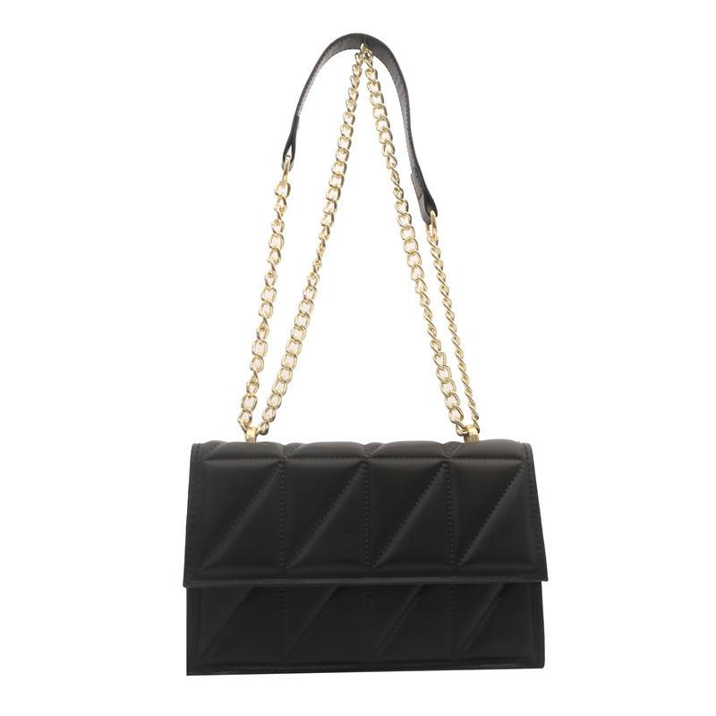 2024 New Korean Style Mini Shoulder Bag With Chain Embroidery Street Chic Soft Pu Leather Crossbody Bag For Women In Various Colors