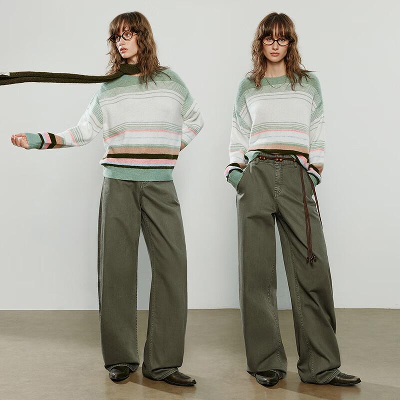 Women's Dopamine Colorful Striped Knitted Sweater