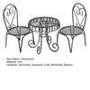 Yousheng Dollhouse Miniature Bistro Table/Chairs/Beach Umbrella Accessories, Metal 1:12 Scale Miniatures, Outdoor Coffee/Tea Furniture, Fairy Garden