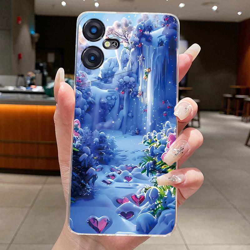 Casing For Tecno Pova Neo 3 Case LH6n Silicone Aesthetic Fashion Cute Cat Back Cover Techno Pova Neo 3 Transparent Phone Case