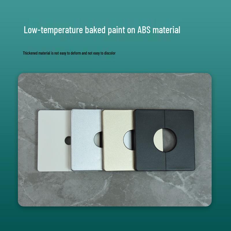 Square Detachable Cable Hole Cover Plate – Adhesive Decorative Wall Plug with Buckle for TV.