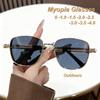Retro Personalized Metal Frame Hd Women'S Myopia Glasses Fashion Outdoor Neutral High Quality Minimalist Punk Style Glasses