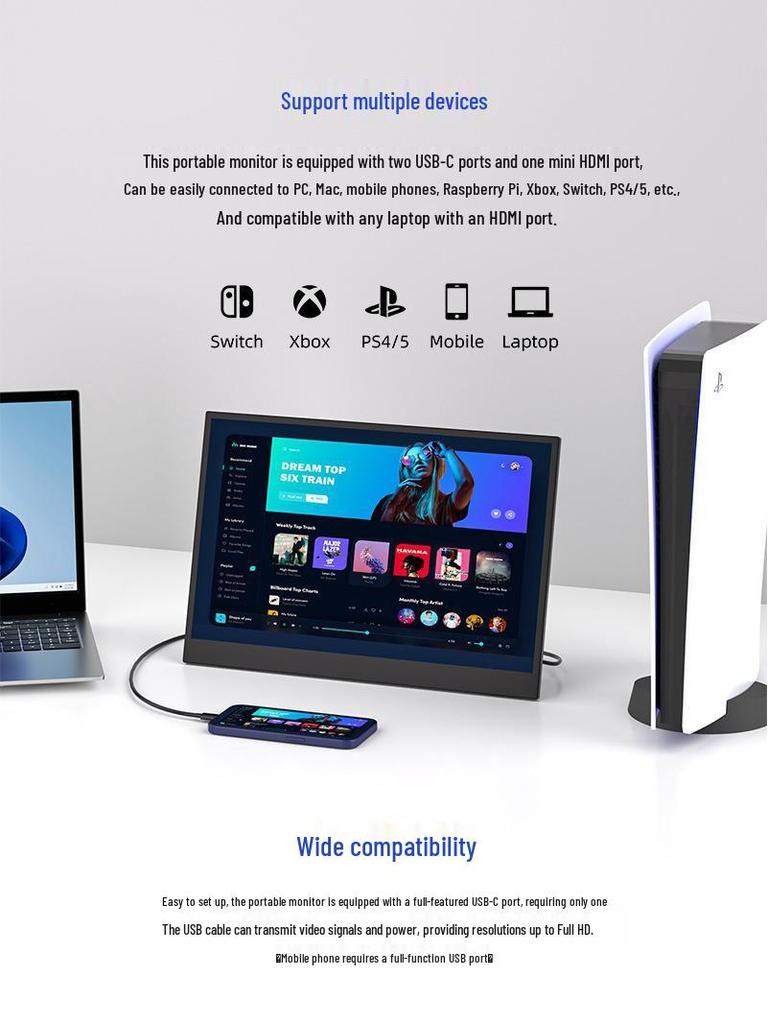 14.1-Inch 4K Touchscreen Portable Monitor & Screen Extender