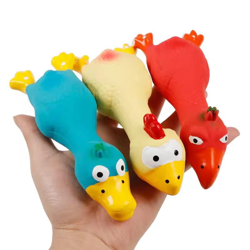 Squeaky Dog Rubber Toys Bite Resistant Dog Latex Chew Toy Animal Shape Puppy Sound Toy Pet Supplies For Small Medium Dog