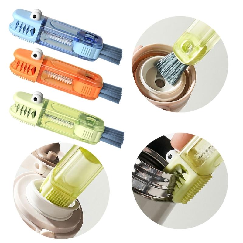 Feeding Bottle Brush Multi-Use Cup Lid Brush Food Grade Pacifier Teats Brush Nipple Cleaning Brush Tool Baby Essential