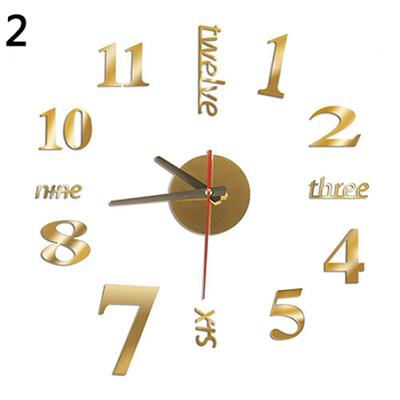 Fashion DIY Analog Wall Clock Sticker Art Design Office Living Room Decoration