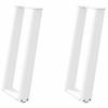Vidaxl Nogi Do Stołu Konsolowego, 2 Szt., Biale, 28X(72-73) Cm, Stal
