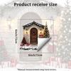 Christmas Scene Wall Sticker Made of Waterproof Material for Bedroom Wall - Decorative Picture for Christmas Festival