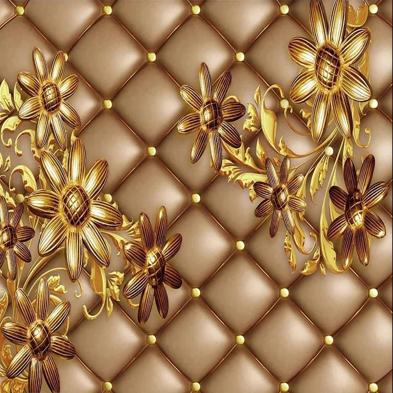 Custom Mural Wallpaper Luxury 3D Background Wall Modern Jewelry Flowers Photo Wall Paper Living Room Bedroom Home Decor Fresco
