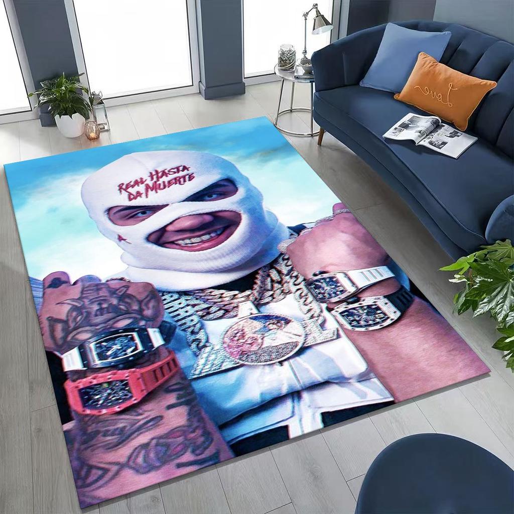 Anuel AA  Hip Hop Rapper Singer Rug for Bedroom Living Room Sofa Home Doormat Decor, Large Kids Play Non-slip Floor Mat Gift