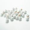 Snowman Bead Garland Exquisite Adorable Wood Rustic White Christmas Snowman Bead for Home Decor