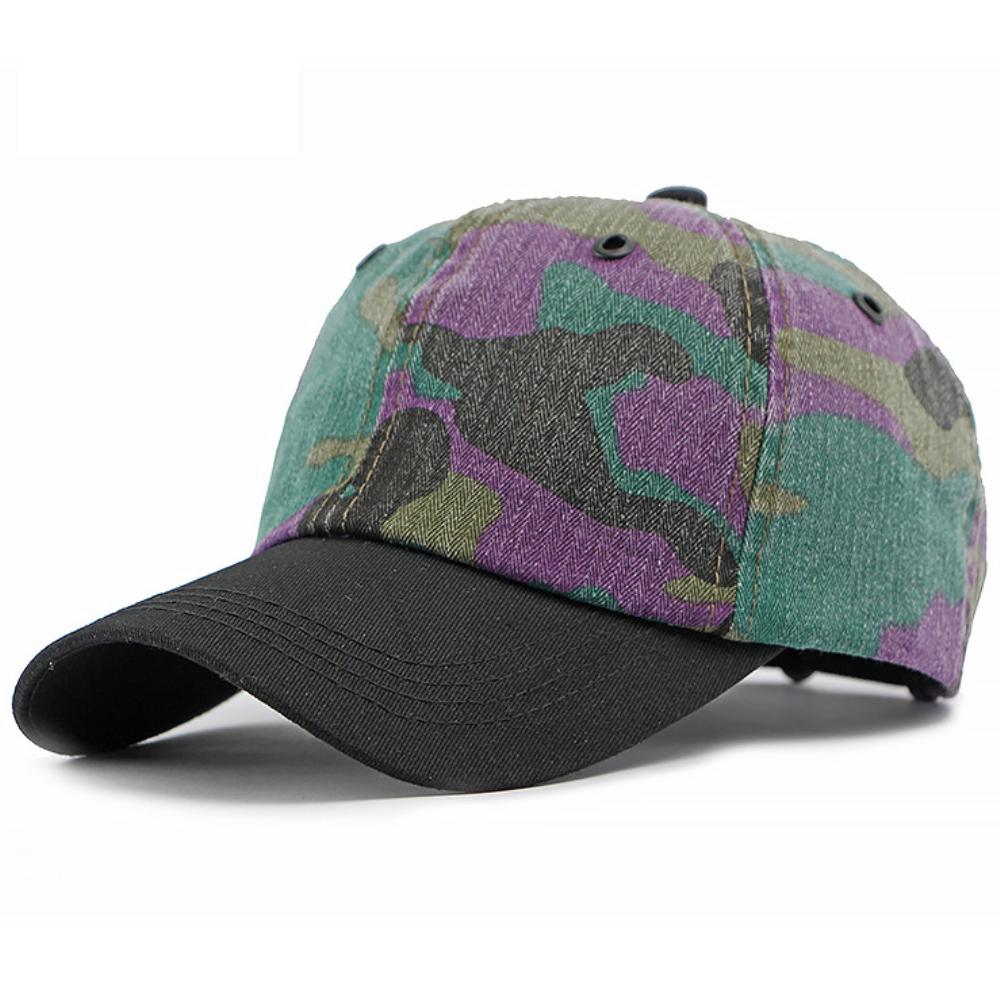 HT4350 Baseball Cap Men Women Spring Summer Sun Cap Breathable Cotton Camouflage Baseball Hat Male Female Adjusted Snapback Cap