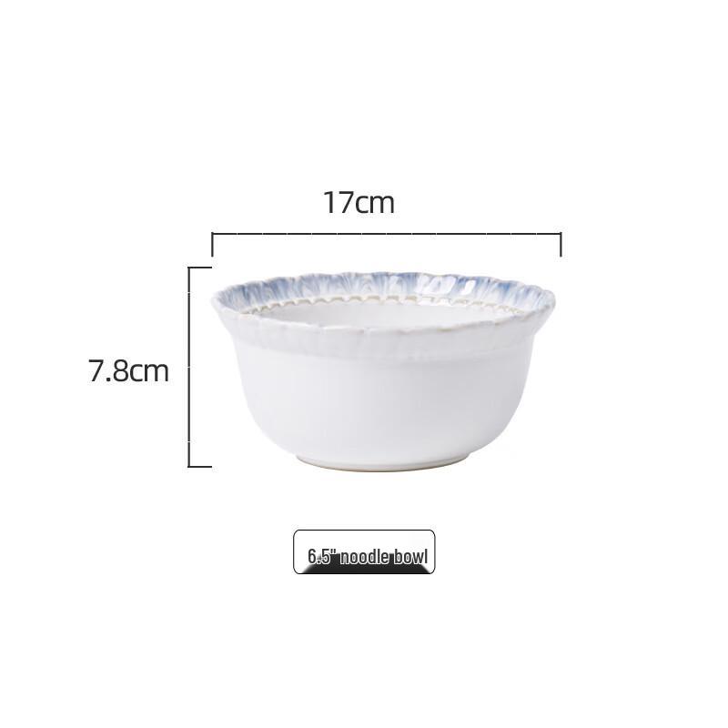 Jun Seventeen WJ Smoke Blue Embossed Ceramic Tableware