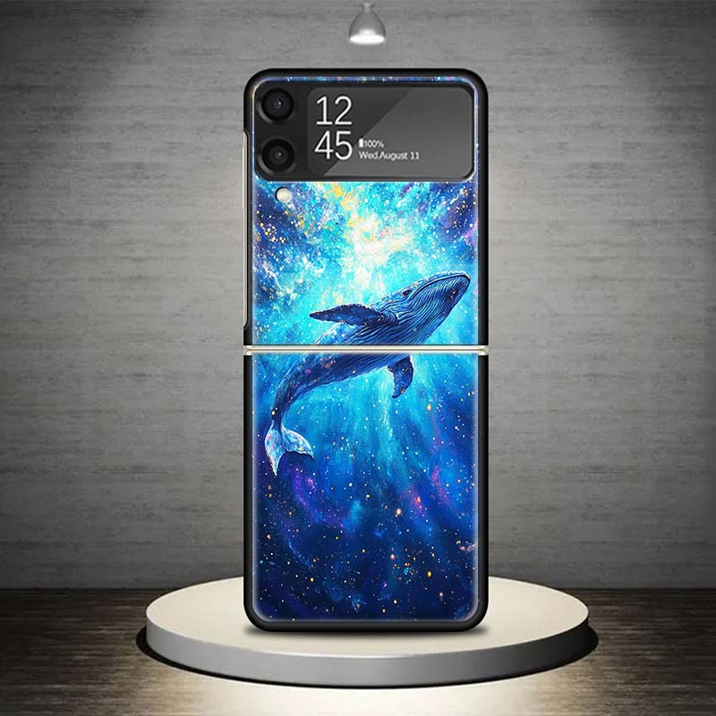 Humpback Whale Sea Giant Phone Case For Samsung Galaxy Z Flip 7 6 5 4 3 5G Shockproof Cover Z Flip7 Flip6 ZFlip5 Flip3 Flip4 Lux