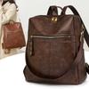 New Casual Backpack Fashionable Versatile Women's Shoulder Bag Large Capacity Soft Leather Texture Middle-aged Mother Bag