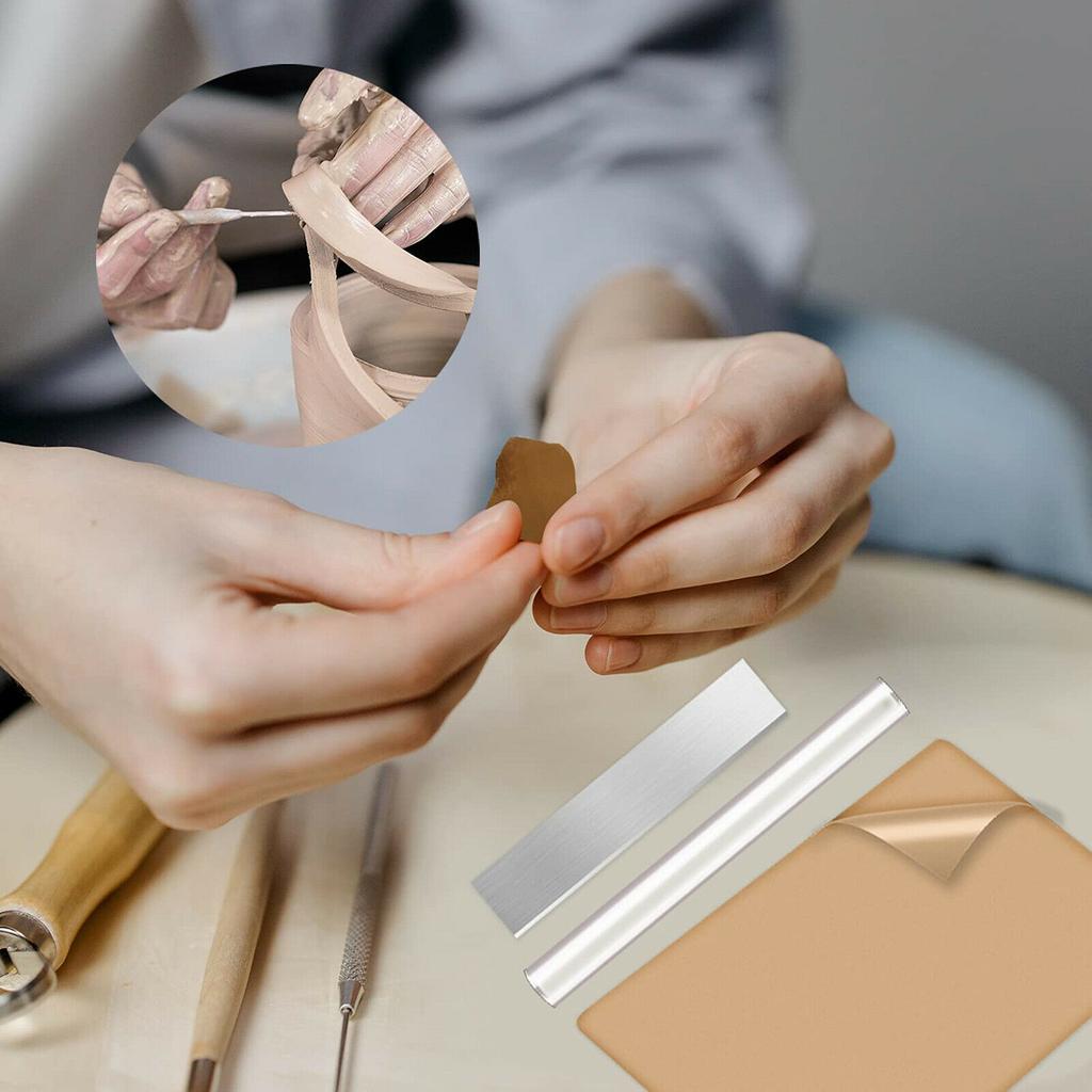 Flexible Polymer Clay Cutter Shaping Polymer Clay Craft 10cm Mud Scraper DIY Art Projects Rolling Clay Rolling Pin