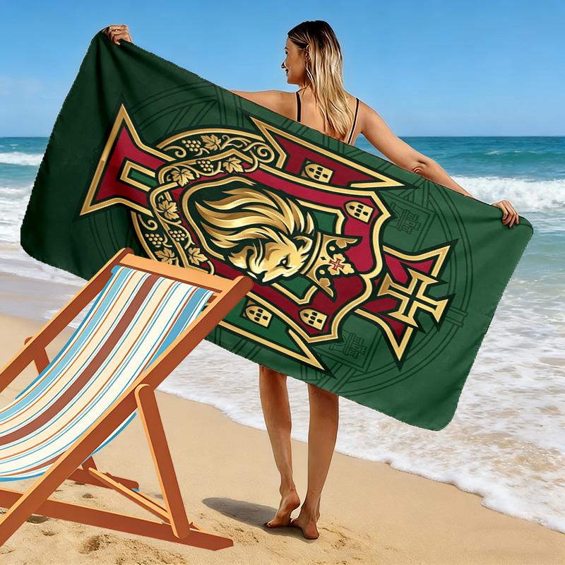 Royal Emblem Nautical Pride beach towel Beach towel for vacation photos Outdoor camping Outdoor pool towel seaside swim Fashion