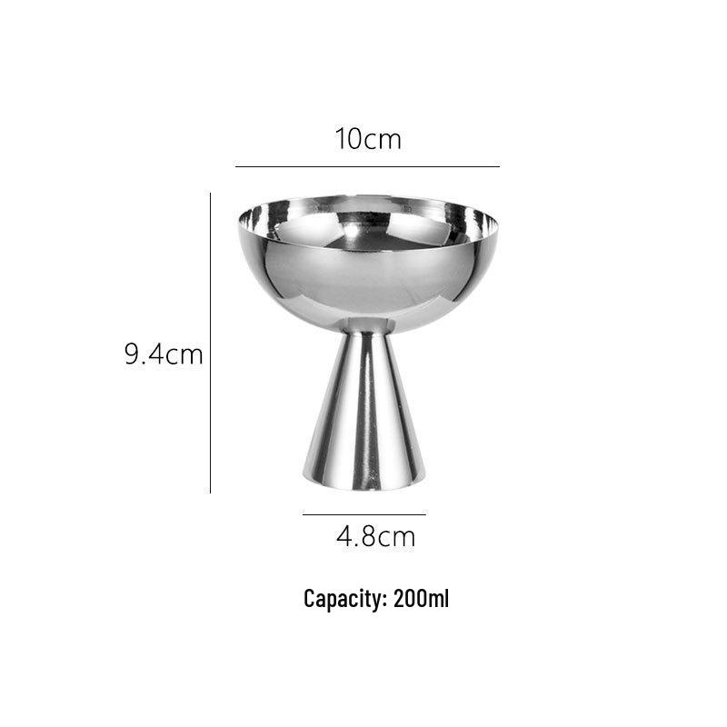 304 Stainless Steel Dessert Cup and Pudding Bowl – Small Snack Plate for Ice Cream