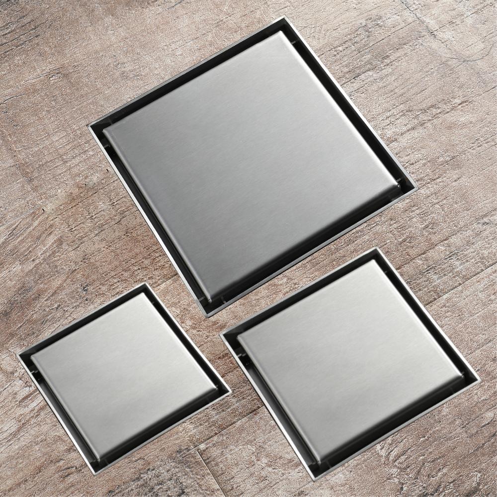 HIDEEP Bathroom Toilet Balcony Anti-odor Drains Brushed Stainless Steel 4/5/6 Inch Floor Drain 100x100mm