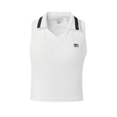 Comfortable Versatile Slim Fit Sleeveless Tennis Top Women Tops A11W533130F-WT