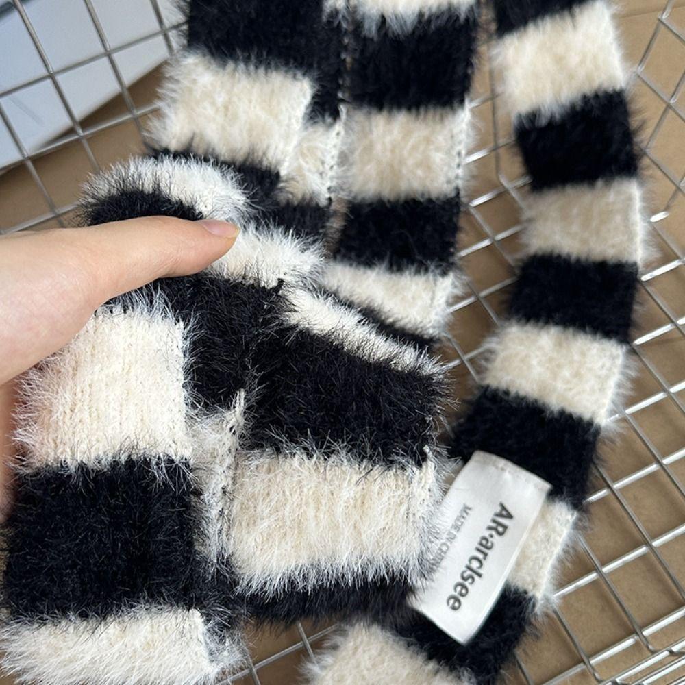 Harajuku Style Long Narrow Scarves Sweet Cool Stripe Shawl All-match Y2K Striped Scarf  Outdoor