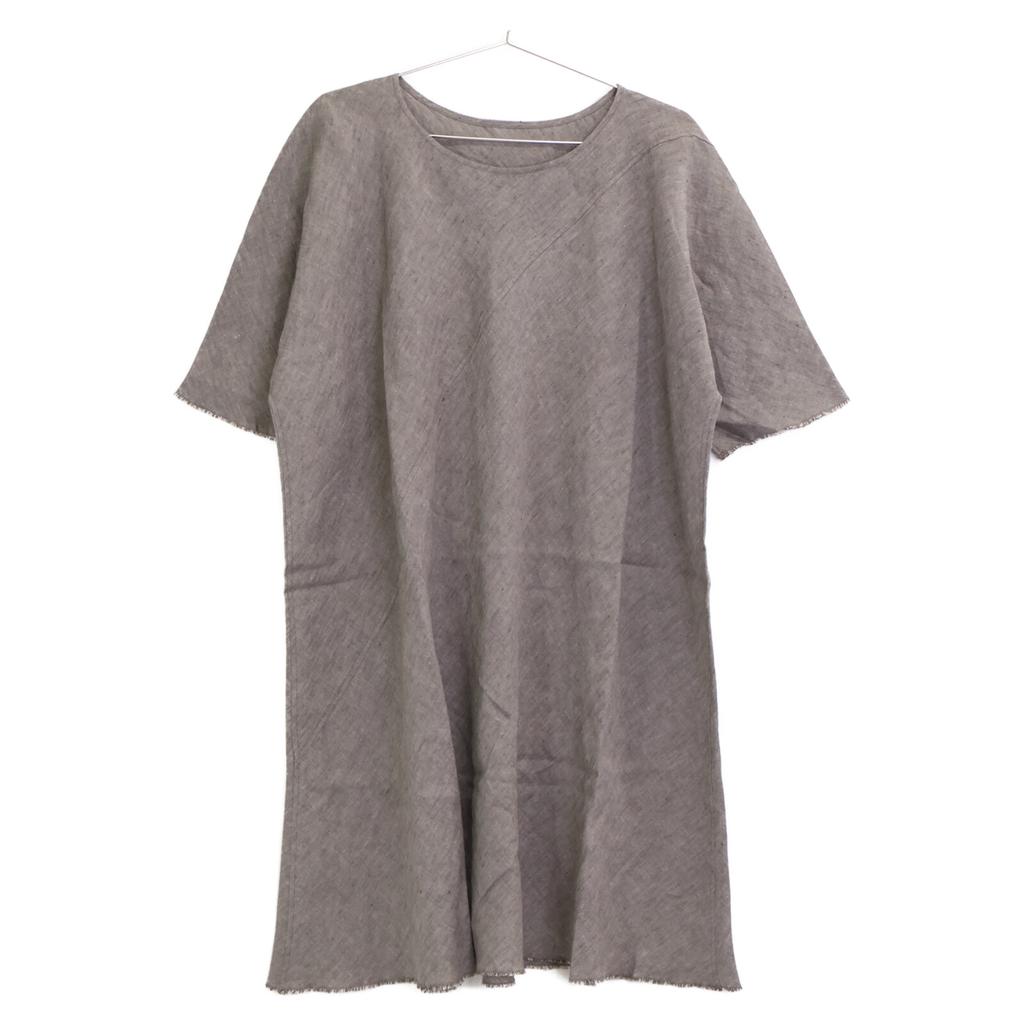 Babaghuri [Excellent Condition] J0512FB521 100% Linen Short Sleeve dress M grayUsed