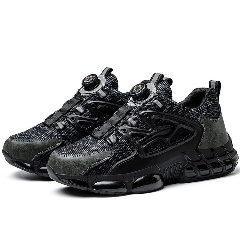 

Rotating Button Safety Shoes Men Air Cushion Work Shoes Steel Toe Sneaker Man Puncture Proof Work Safety Boots Protective Shoes 42