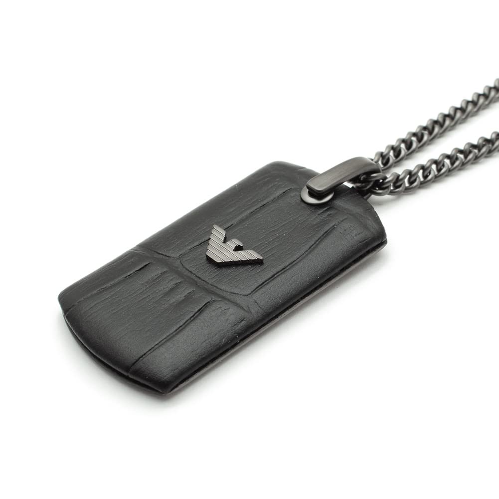 Emporio Armani Gunmetal Necklace EGS2781060 Men's [Used]
