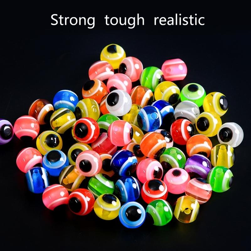 100Pcs Fish Eyes Shaped Beads Fishing Tackle Lures Tool for Lake River Fishing