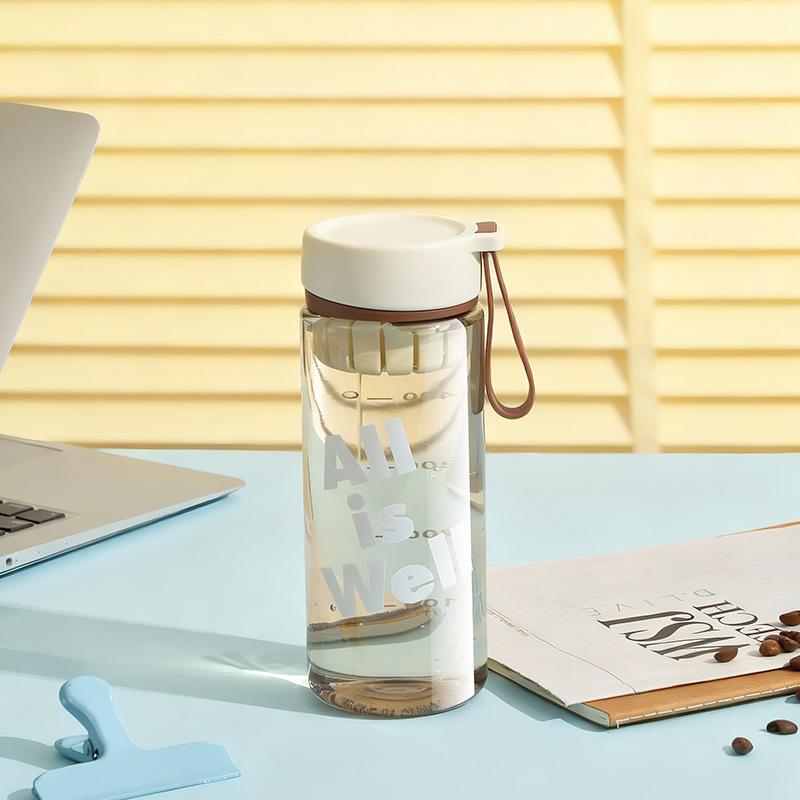 Female summer water cup student cute kettle portable with handle tea leak plastic cup
