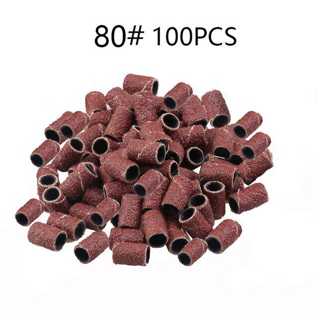 

100 шт., 80 дюймов, 120 дюймов, 180 дюймов, шлифовальная ленточная пилочка для дизайна ногтей, электрическая дрель для маникюра, машина для маникюра