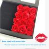 Jewelry Gift Box with Lids, Preserved Rose Jewelry Set Gift Box, Velvet Romantic Valentines Packaging Box with 12 Roses for Valentines Day Mothers Day